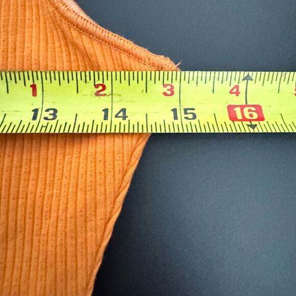 Show Me Your Mumu NWT Turtle Bodysuit Sleeveless Ribbed Burnt Orange Size Large - Picture 9 of 9